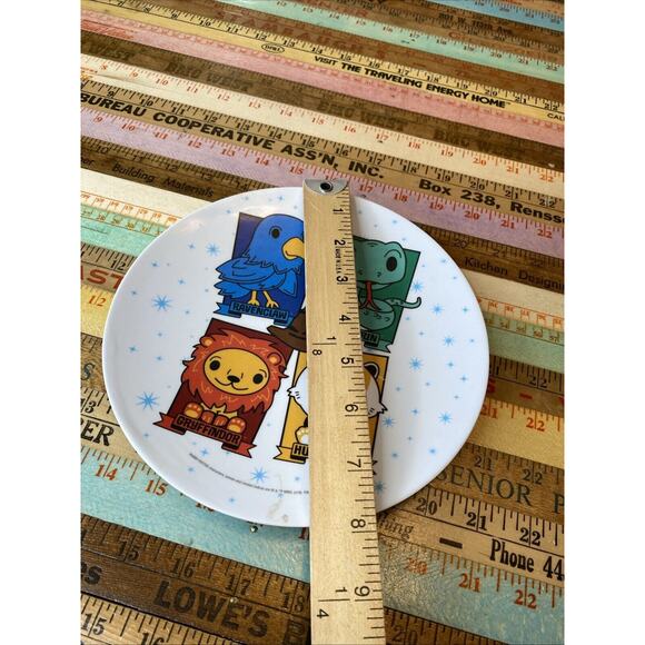 Harry Potter Melamine Plastic Plate 8” 1990s Y2k Gryffindor Hufflepuff Ravenclaw - Picture 6 of 7